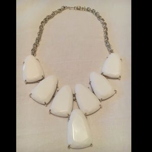 Kendra Scott Statement Necklace - White & Gold